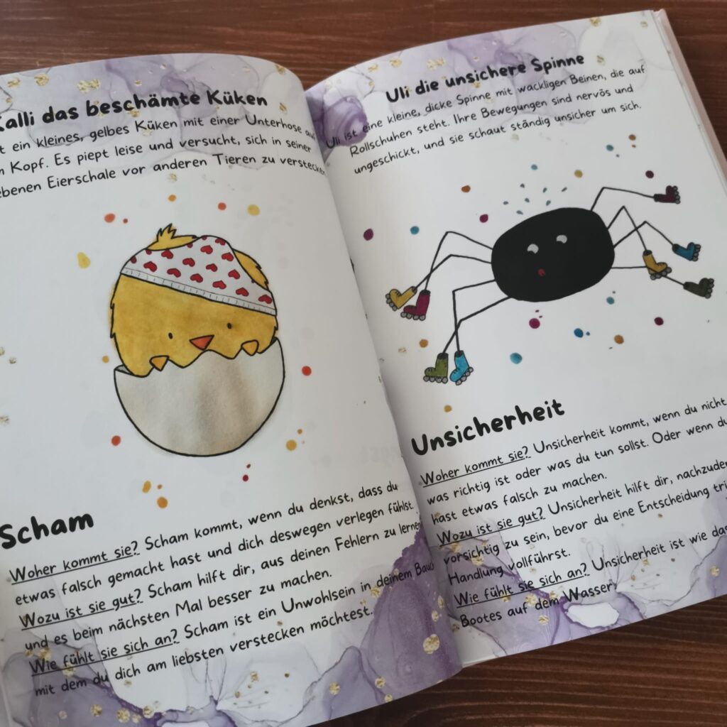 Gefühle kindgerecht erklärt mit handgemalten Illustrationen