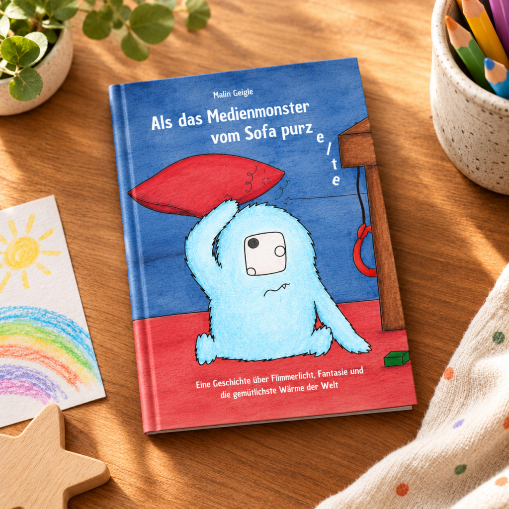 Kinderbuch "Als das Medienmonster vom Sofa purzelte"